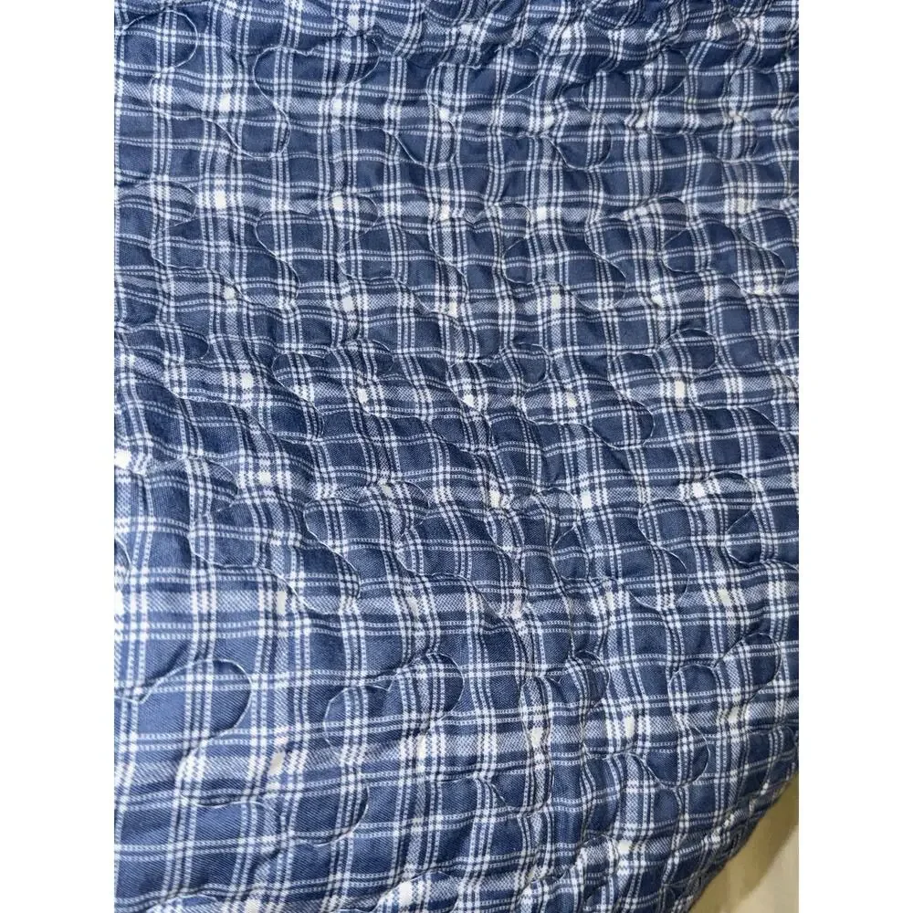 American Hometex Large Throw Baby Child Quilt 50”x60” Reversible Abstract Floral